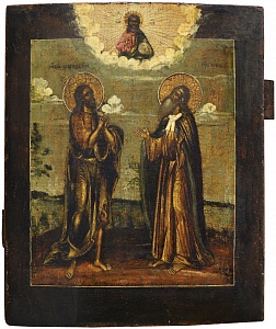 Иоанн Предтеча и пророк Илия в предстоянии Господу Вседержителю