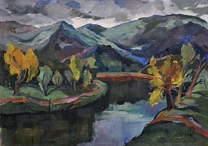 «Горный пейзаж с водой», 1950-е