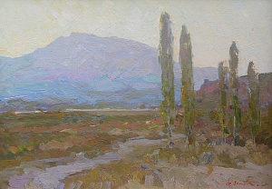  — «Крымский пейзаж с тополями», 1970-е